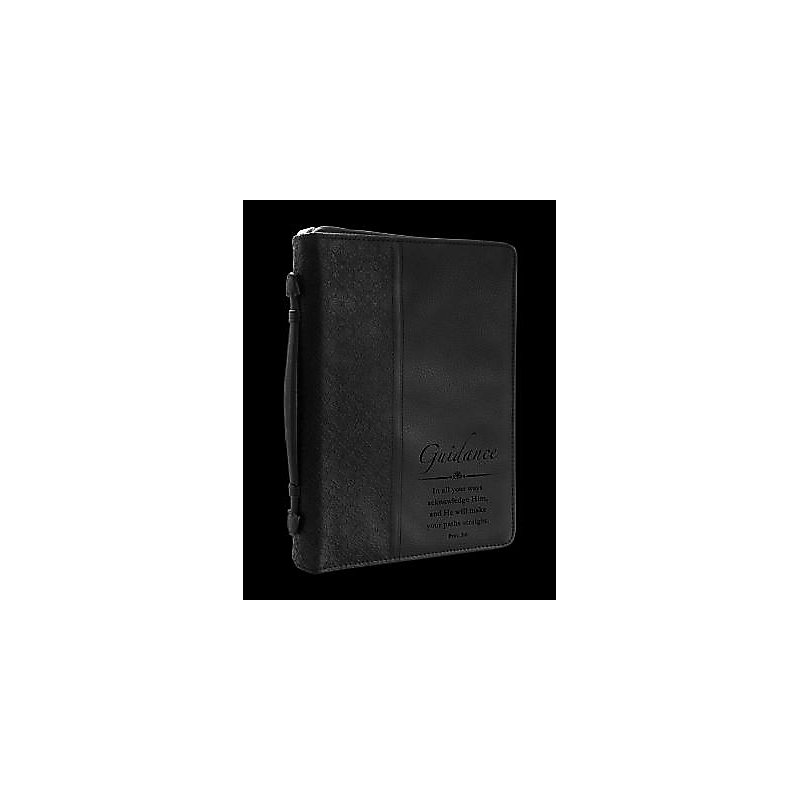Bible Cover - Classic LuxLeather-Guidance - Large - Black