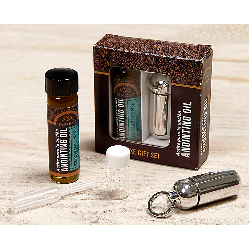 Anointing Oil Holder - Silver (box gift set)