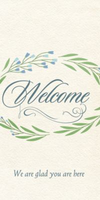Welcome We Are Glad You Are Here - Guest Card (PKG 50)