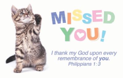 Missed You Postcard Pkg 25 General Worship Lifeway 