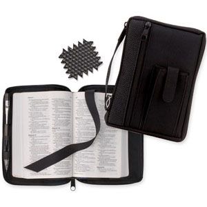 Compact Canvas Bible Cover, Black | LifeWay Christian Bible Cover