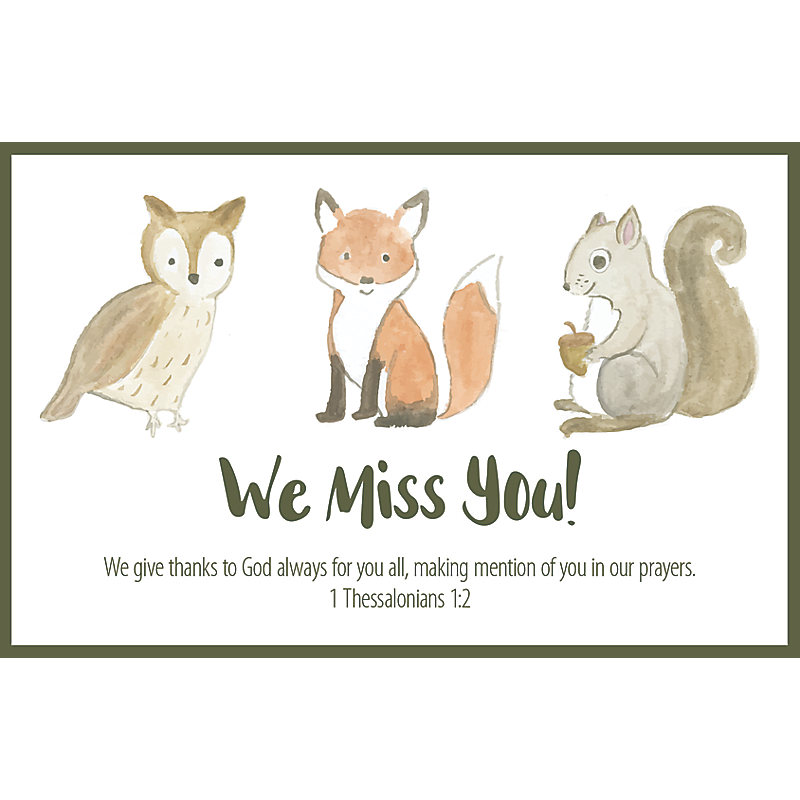 We Miss You  Postcard (Pkg 25) Miss You