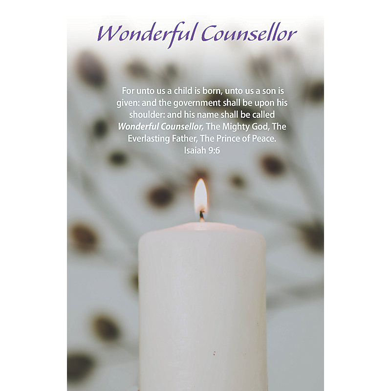Wonderful Counsellor  Bulletin (Pkg 100) Advent
