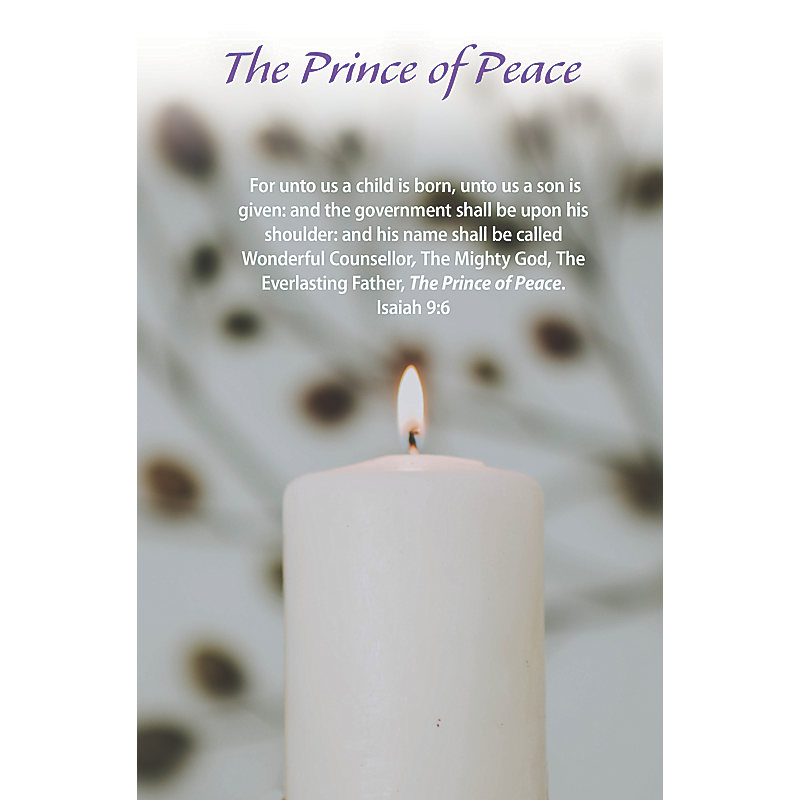The Prince of Peace  Bulletin (Pkg 100) Advent