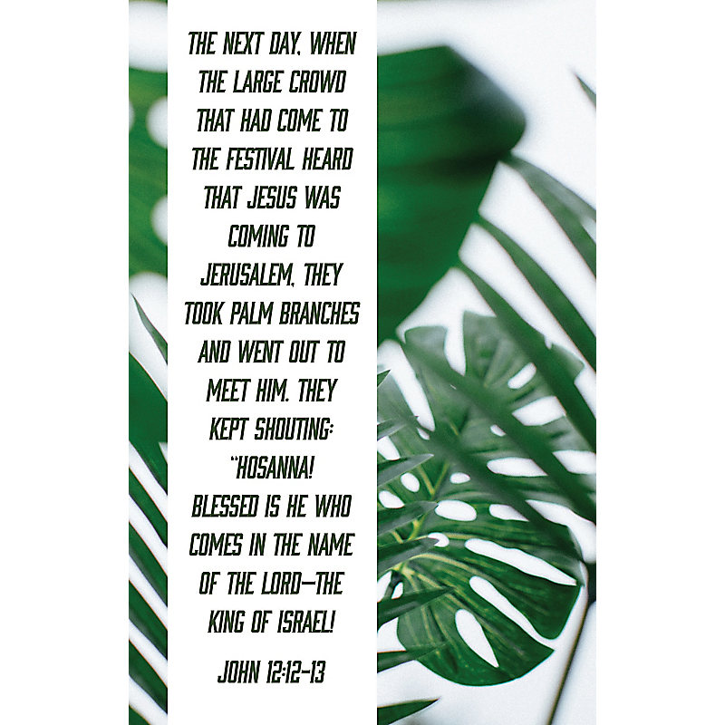 Blessed is the King of Israel  Bulletin (Pkg 100) Palm Sunday