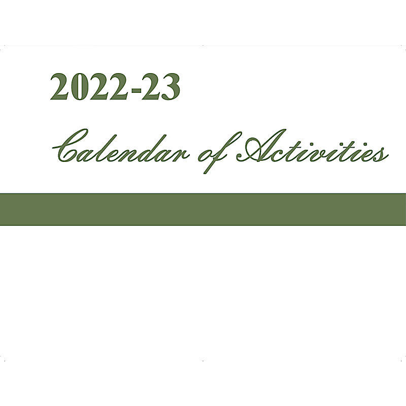 Calendar of Activities, 2022-2023