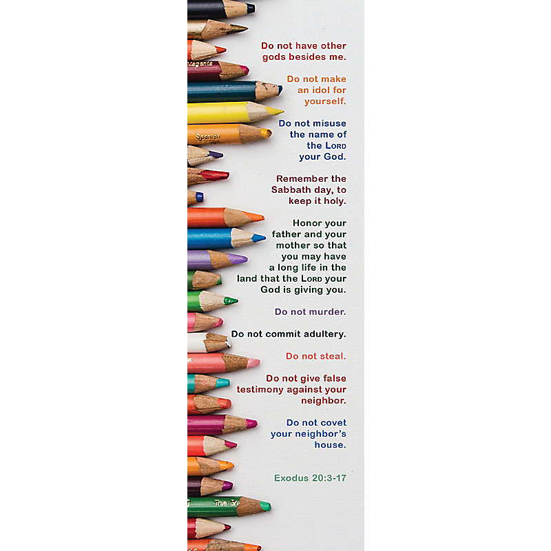 10 Commandments for Kids Bookmark (Pkg 25) Inspirational
