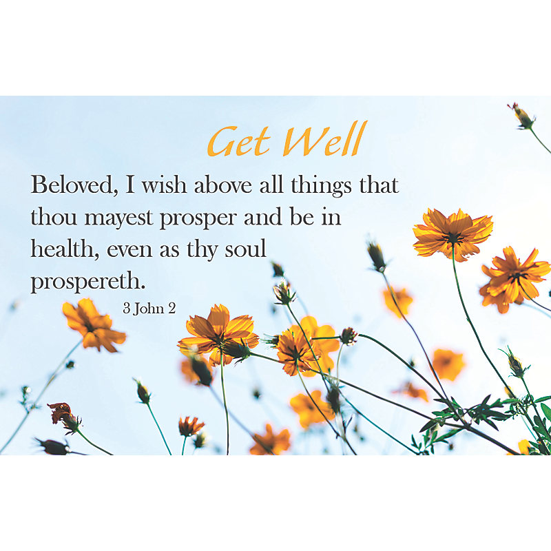 Get Well Flowers  Postcard (Pkg 25) Get Well