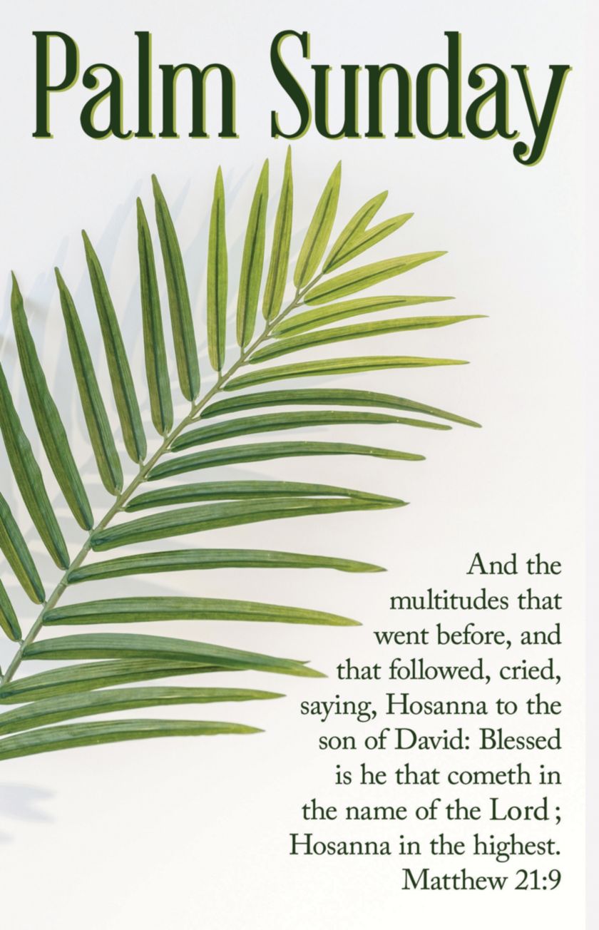 Blessed is the one who comes in the name of the Lord: Palm Sunday Bulletin,  Regular Size: Quantity per package: 100