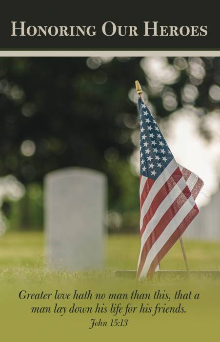 Memorial Day Bulletin: Honoring Our Heroes (Package of 100)