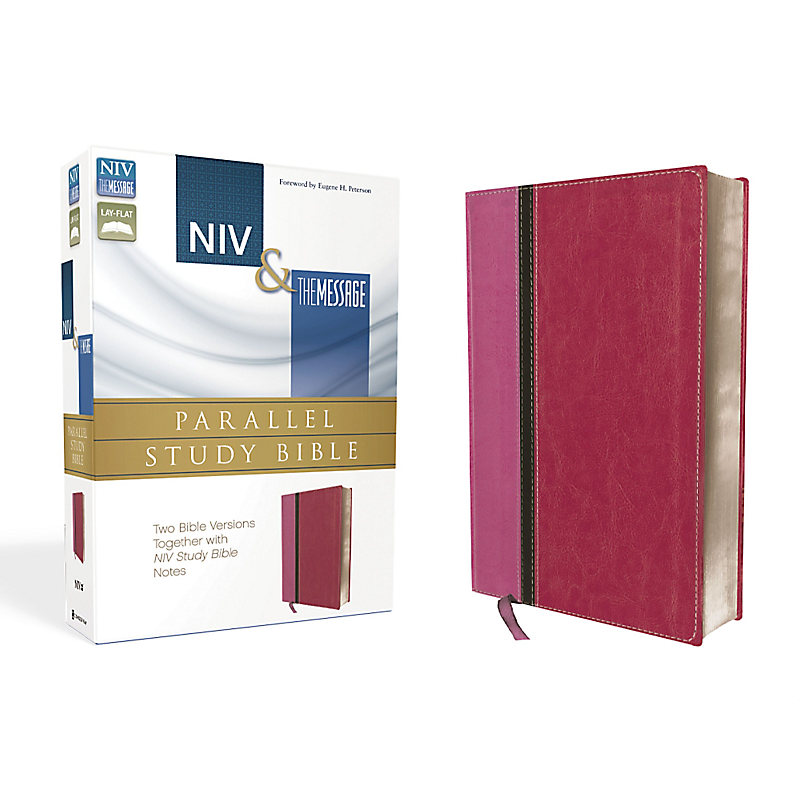 NIV, The Message, Parallel Study Bible, Leathersoft, Pink