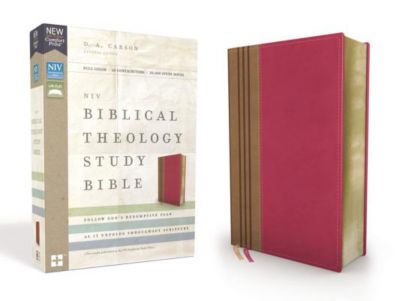 NIV, Biblical Theology Study Bible, Leathersoft, Pink/Brown, Comfort Print