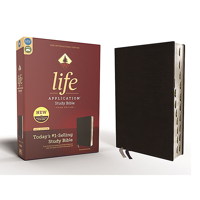 NIV Life Application Study Bible, Third Edition, Bonded Leather, Black, Indexed
