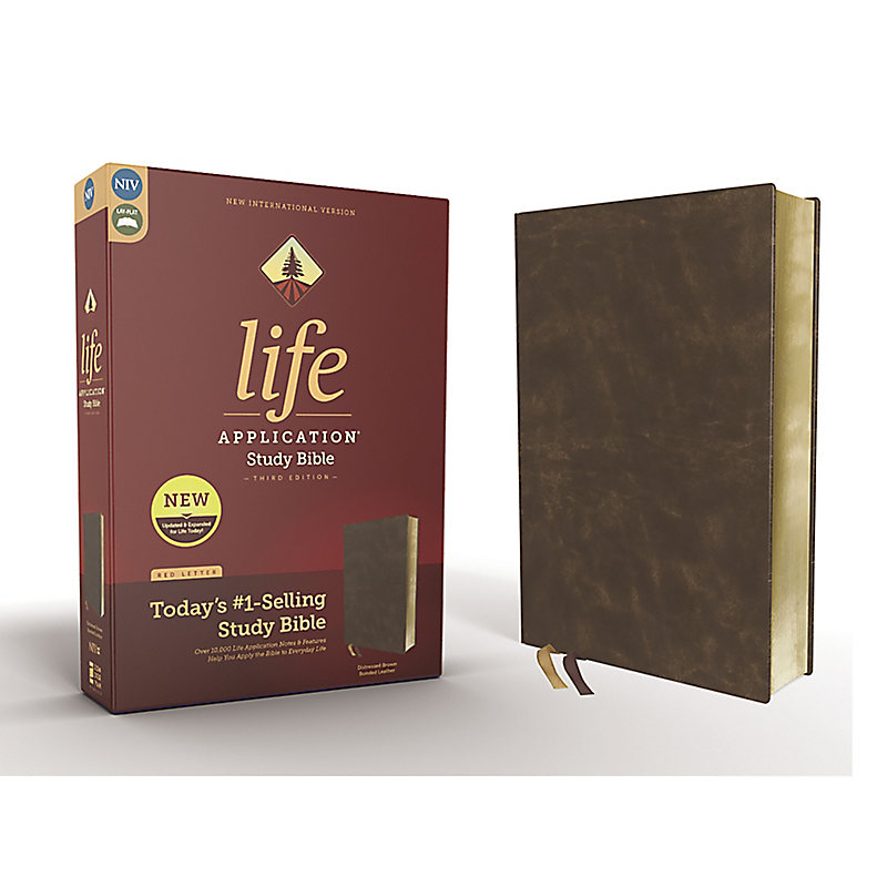 NIV Life Application Study Bible, Third Edition, Bonded Leather, Brown