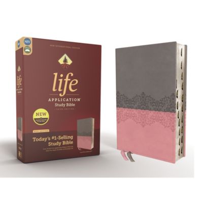 Niv Life Application Study Bible Third Edition Leathersoft Pink Indexed