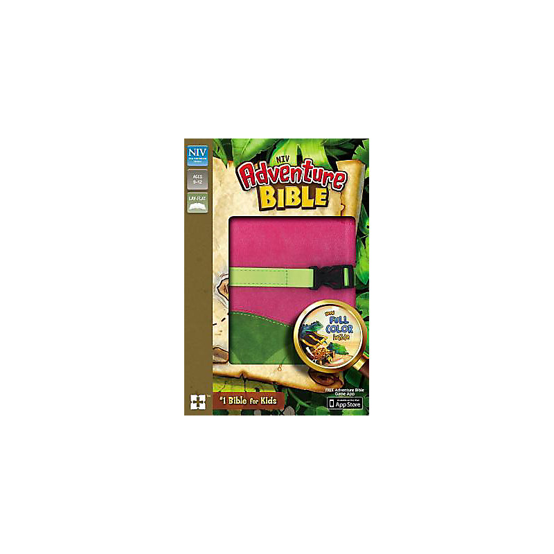 NIV, Adventure Bible, Leathersoft, Pink/Green, Full Color