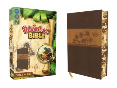 Niv Adventure Bible Leathersoft Brown Full Color