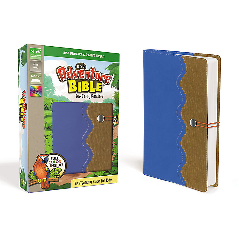 NIrV, Adventure Bible for Early Readers, Leathersoft, Blue/Tan, Full Color