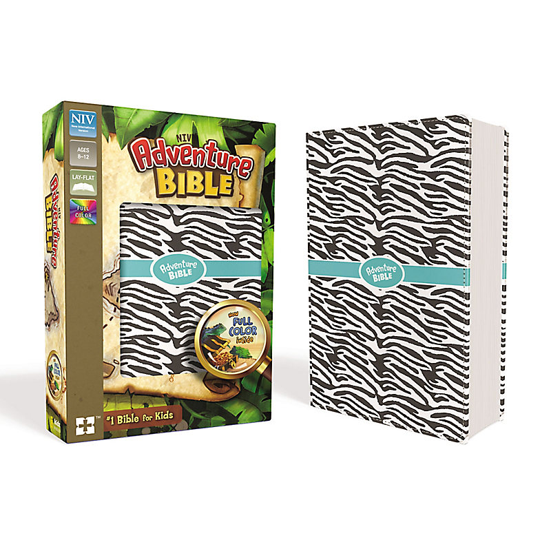 NIV Adventure Bible, Leathersoft, Zebra Print, Full Color Interior