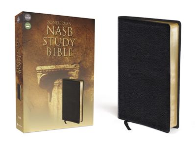 NASB Zondervan NASB Study Bible Bonded Leather Black Red Letter 