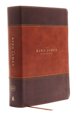 Kjv The King James Study Bible Leathersoft Brown Red Letter Full Color Edition Lifeway