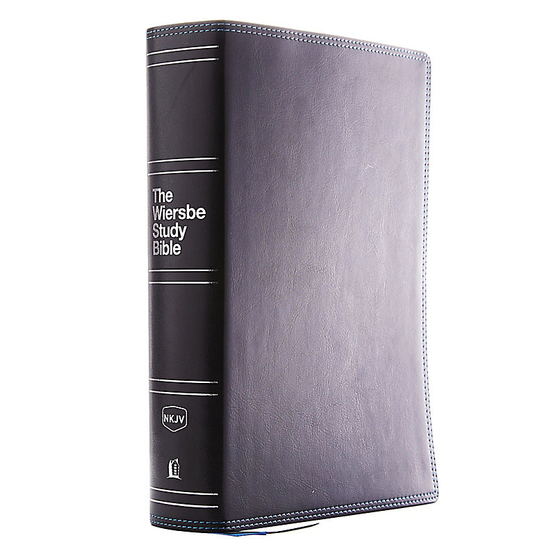 NKJV, Wiersbe Study Bible, Leathersoft, Black, Red Letter Edition, Comfort Print