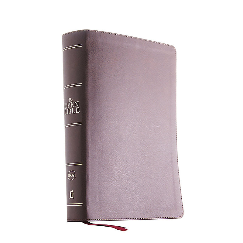 The NKJV, Open Bible, Leathersoft, Brown, Red Letter Edition, Comfort Print