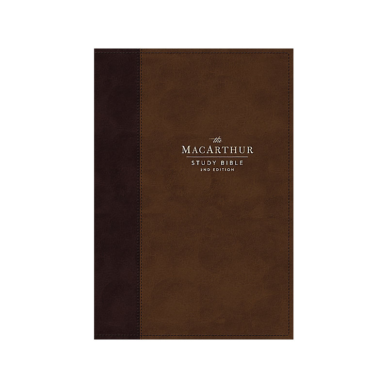 NKJV, MacArthur Study Bible, 2nd Edition, Leathersoft, Brown, Indexed, Comfort Print