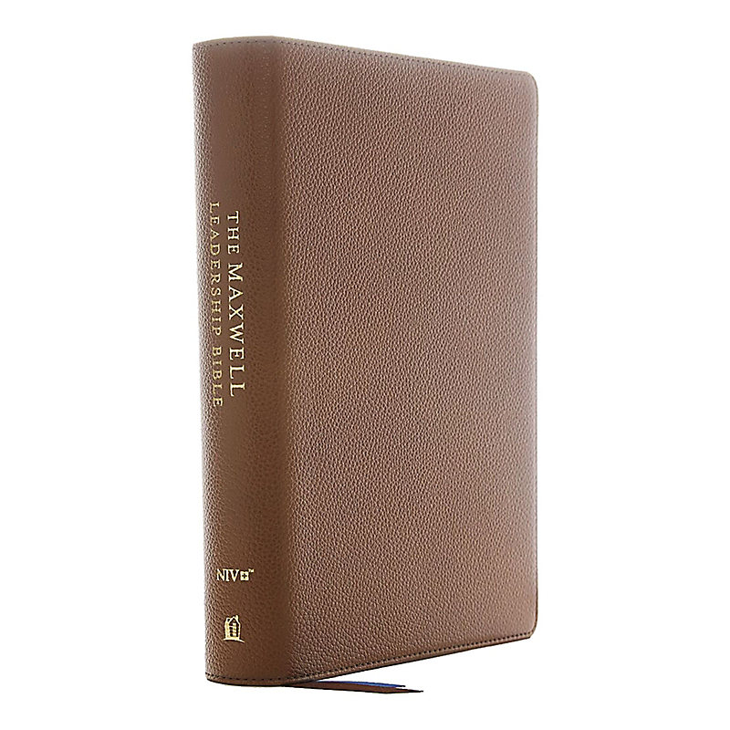 NIV, Maxwell Leadership Bible, 3rd Edition, Genuine Leather, Brown, Comfort Print