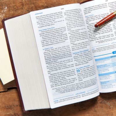 NKJV Charles F. Stanley Life Principles Bible, 2nd Edition, Leathersoft, Burgundy, Comfort Print