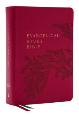 NKJV, Evangelical Study Bible, Leathersoft, Rose, Red Letter, Thumb Indexed, Comfort Print