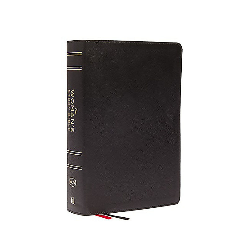 NKJV, Woman's Study Bible, Genuine Leather, Black, Red Letter, Full-Color Edition