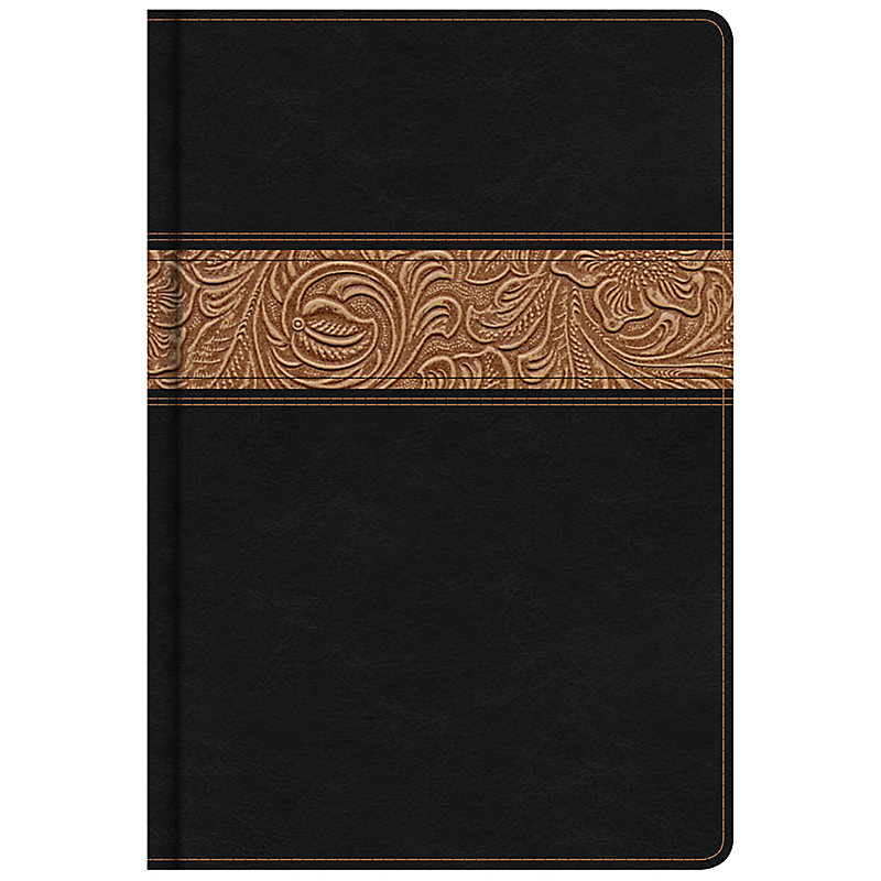 NKJV Reader's Bible, Black/Brown Tooled LeatherTouch