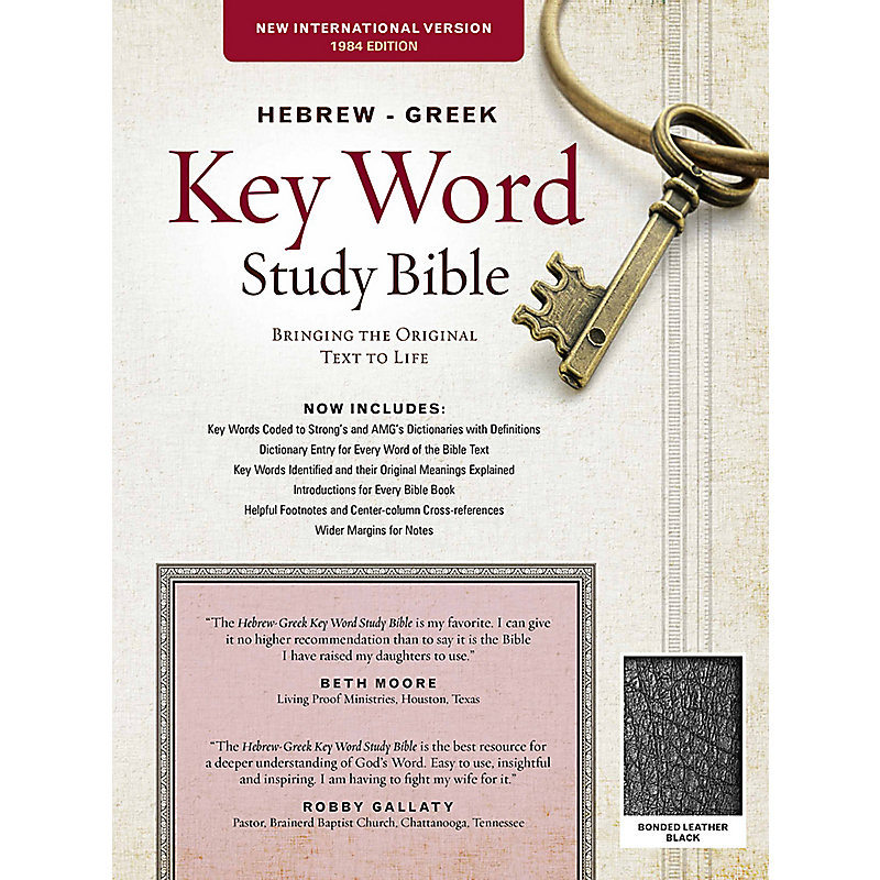 Hebrew-Greek Key Word Study Bible - NIV (Black)