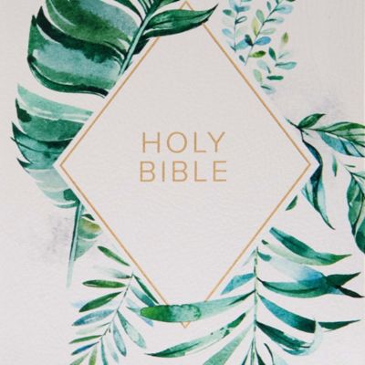 CSB On-the-Go Bible, White Floral Textured LeatherTouch
