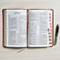 KJV Ultrathin Reference Bible, Brown LeatherTouch, Indexed
