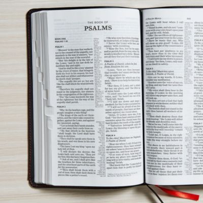 KJV Ultrathin Reference Bible, Black Genuine Leather