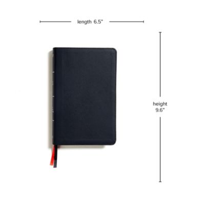KJV Ultrathin Reference Bible, Black Genuine Leather