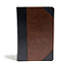 CSB Large Print Personal Size Reference Bible, Black/Brown LeatherTouch