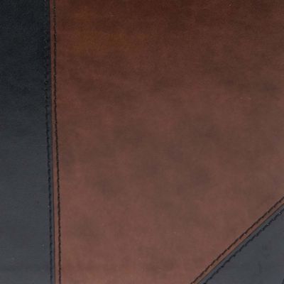 CSB Large Print Personal Size Reference Bible, Black/Brown LeatherTouch