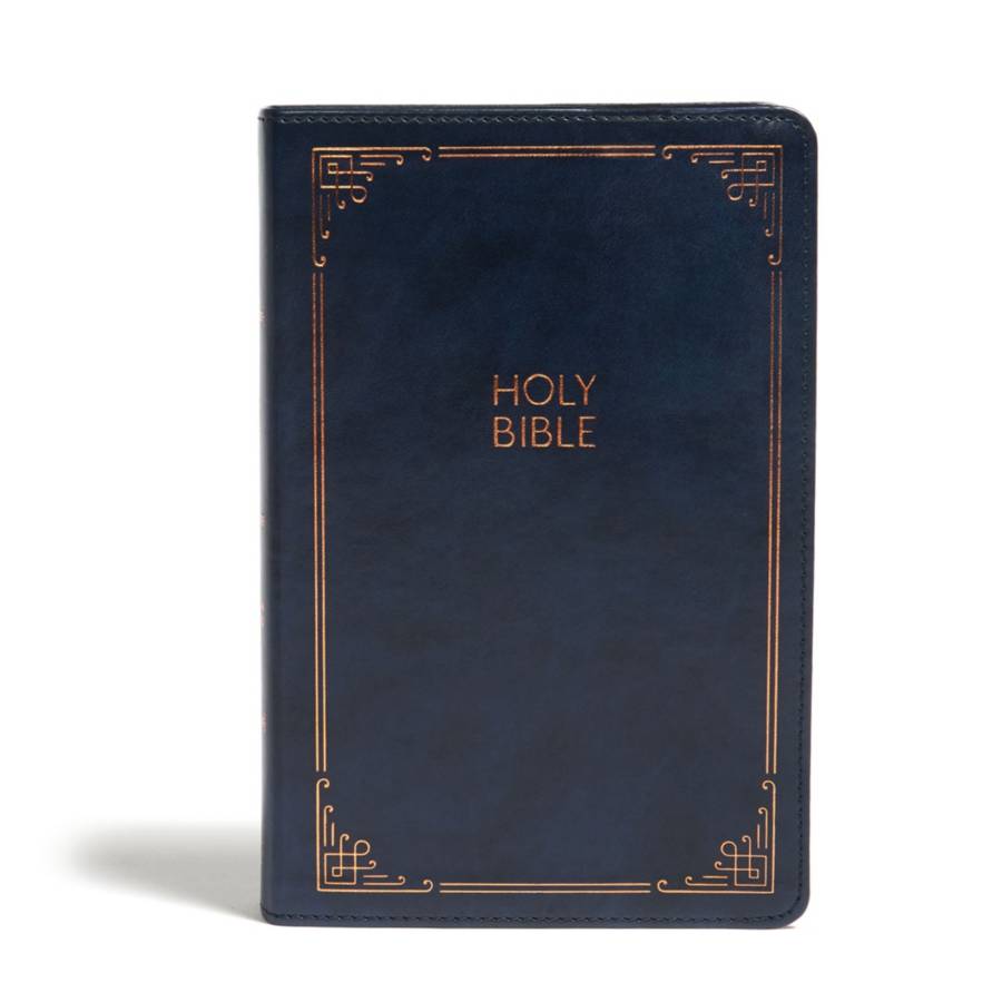 CSB Large Print Personal Size Reference Bible, Navy LeatherTouch 