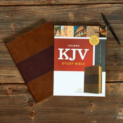 KJV Study Bible, Full-Color, Saddle Brown LeatherTouch, Indexed