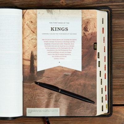 KJV Study Bible, Full-Color, Black Premium Goatskin, Indexed