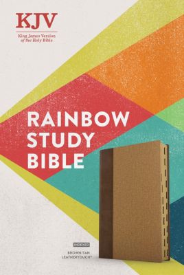 CANCELLED: KJV Rainbow Study Bible, Brown/Tan LeatherTouch, Indexed
