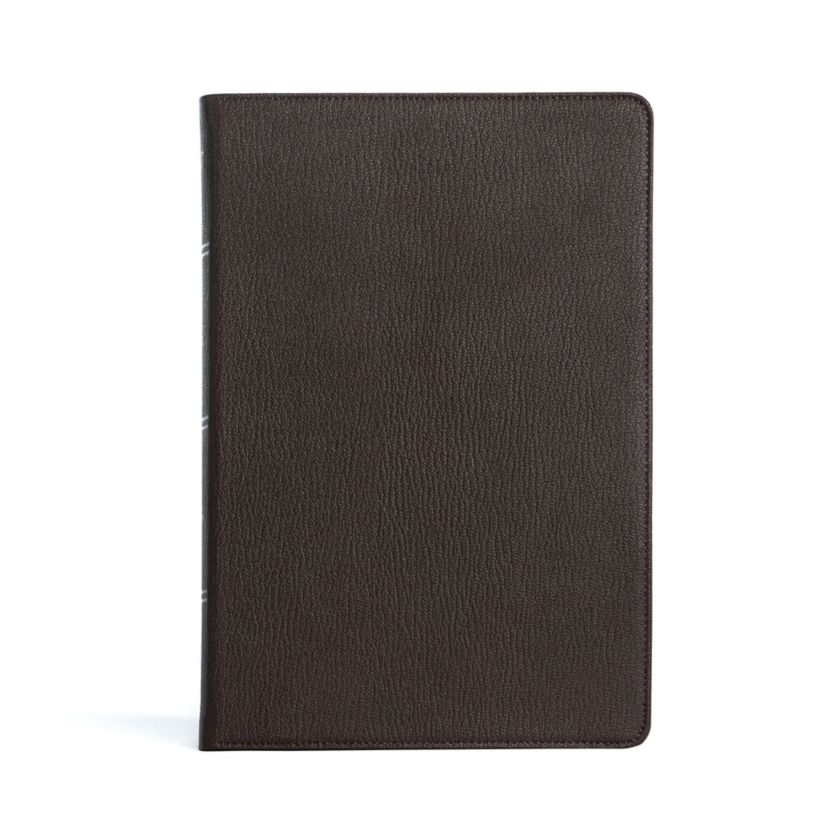 KJV Large Print Thinline Bible Holman Handcrafted Collection Brown Premium Goatskin Lifeway