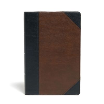 KJV Large Print Personal Size Reference Bible, Black/Brown Leathertouch