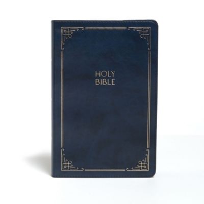 KJV Large Print Personal Size Reference Bible, Navy Leathertouch Indexed