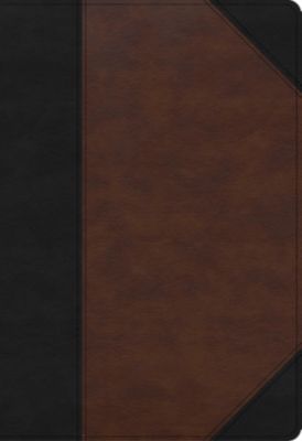 Csb super giant print reference bible black brown leathertouch lifeway