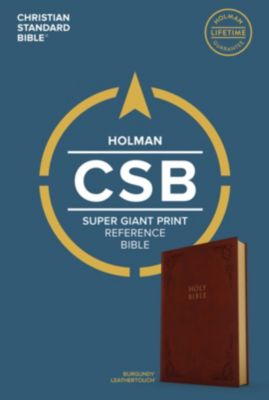 CSB Super Giant Print Reference Bible, Burgundy LeatherTouch