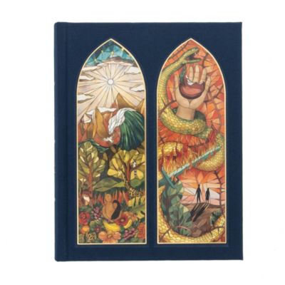 CSB Notetaking Bible, Stained Glass Edition, Sapphire Cloth Over Board